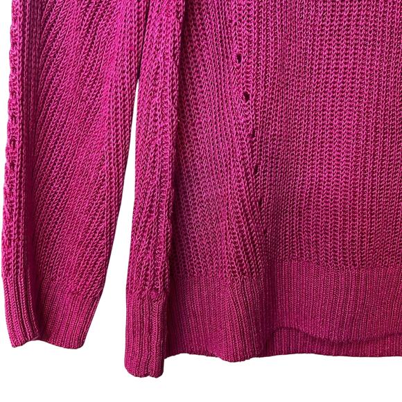 Lauren Ralph Lauren Fuchsia Pink Knit Sweater, Size 1X, NWT! - Picture 4 of 6